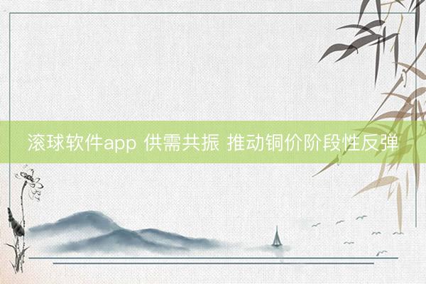 滚球软件app 供需共振 推动铜价阶段性反弹