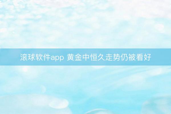 滚球软件app 黄金中恒久走势仍被看好