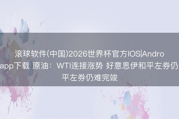 滚球软件(中国)2026世界杯官方IOS|Android手机app下载 原油：WTI连接涨势 好意思伊和平左券仍难完竣