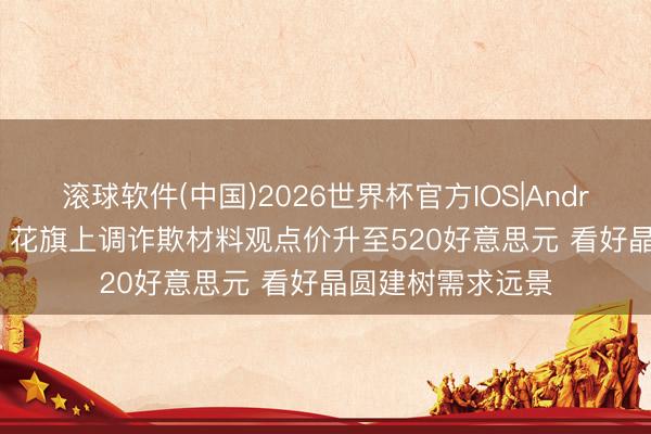滚球软件(中国)2026世界杯官方IOS|Android手机app下载 花旗上调诈欺材料观点价升至520好意思元 看好晶圆建树需求远景