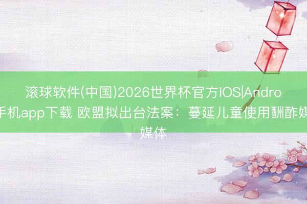 滚球软件(中国)2026世界杯官方IOS|Android手机app下载 欧盟拟出台法案：蔓延儿童使用酬酢媒体
