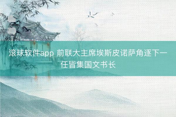 滚球软件app 前联大主席埃斯皮诺萨角逐下一任皆集国文书长