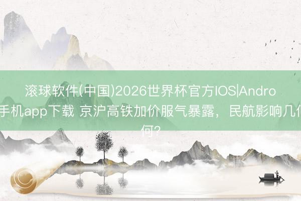 滚球软件(中国)2026世界杯官方IOS|Android手机app下载 京沪高铁加价服气暴露，民航影响几何？