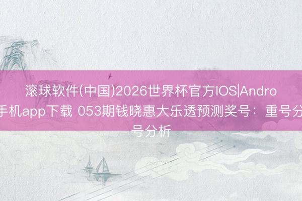 滚球软件(中国)2026世界杯官方IOS|Android手机app下载 053期钱晓惠大乐透预测奖号：重号分析
