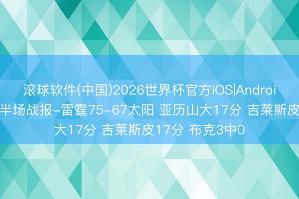 滚球软件(中国)2026世界杯官方IOS|Android手机app下载 半场战报-雷霆75-67太阳 亚历山大17分 吉莱斯皮17分 布克3中0